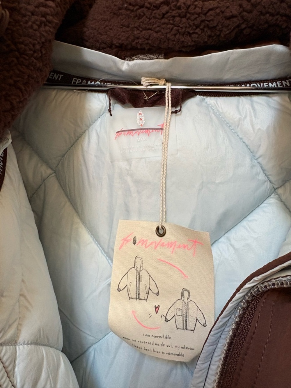 NWOT Free People FP Movement Roaming On Reversible Parka Size Medium - Picture 9 of 16